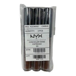 NYX PROFESSIONAL MAKEUP HD Photogenic‎ Concealer Wand 3G Espresso 3 Pack